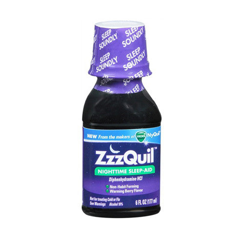 Zzzzquil Night Time Sleep-Aid Liquid, Warming Berry Flavor - 6 Oz